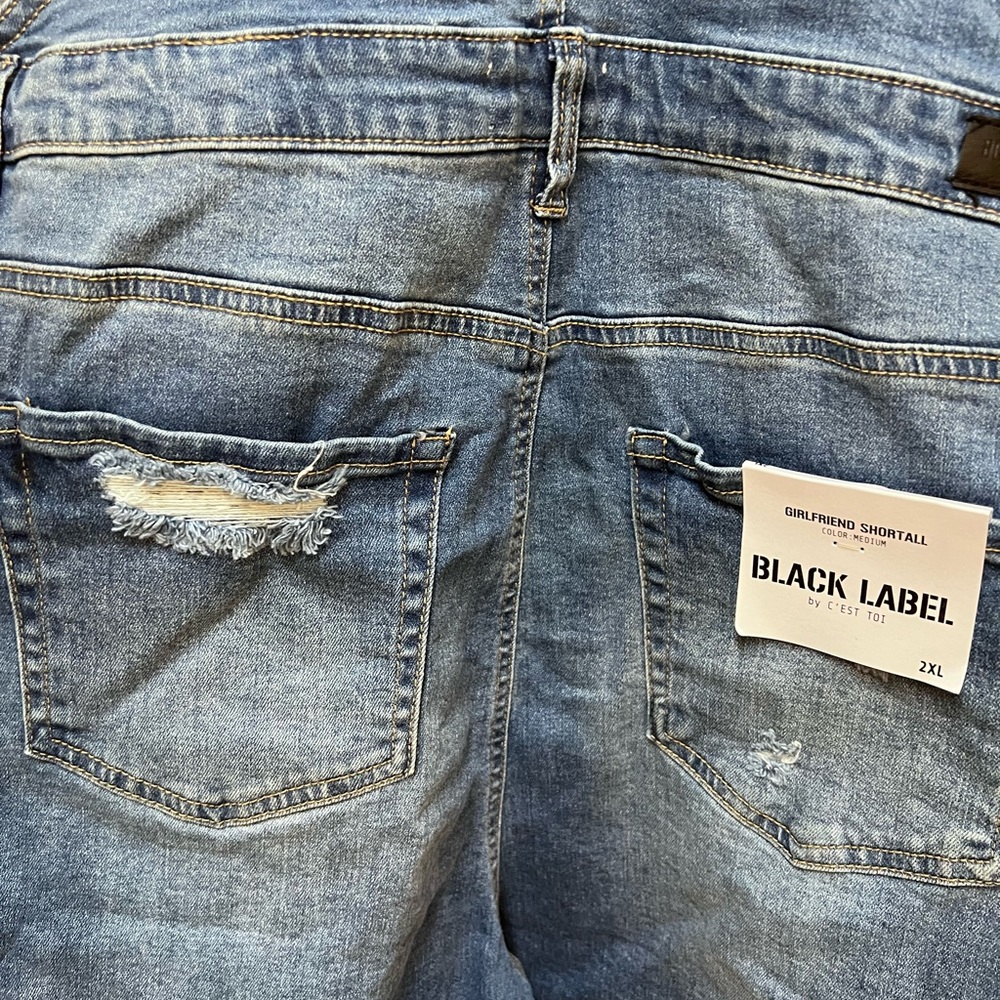 NWT Black Label denim overalls 2XL